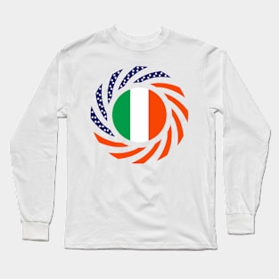 Irish American Multinational Patriot Flag Long Sleeve T-Shirt